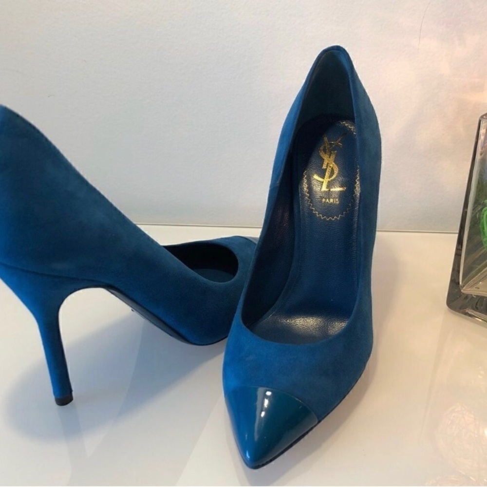 Yves Saint Laurent Blue Heels